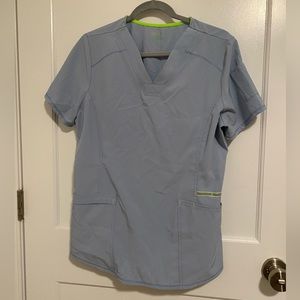 Dusty blue scrub top